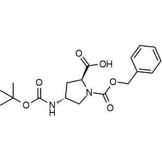 (2S,4R)-1-((苄氧基)羰基)-4-((叔丁氧基羰基)氨基)吡咯烷-2-羧酸图片