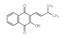 1,4-Naphthoquinone, 2-hydroxy-3- (3-methyl-1-butenyl)- structure