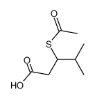 3-acetylsulfanyl-4-methyl-valeric acid Structure