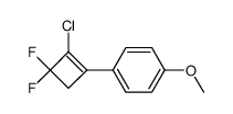 2-Chloro-1,1-difluoro-3-(p-methoxyphenyl)-2-cyclobutene Structure