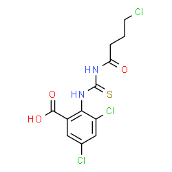 3,5-DICHLORO-2-[[[(4-CHLORO-1-OXOBUTYL)AMINO]THIOXOMETHYL]AMINO]-BENZOIC ACID structure