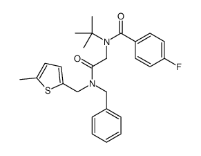 N-[2-[benzyl-[(5-methylthiophen-2-yl)methyl]amino]-2-oxoethyl]-N-tert-butyl-4-fluorobenzamide Structure