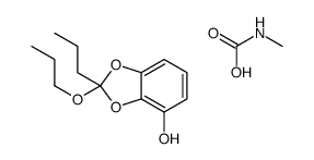 methylcarbamic acid,2-propoxy-2-propyl-1,3-benzodioxol-4-ol Structure