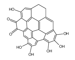 2,6,7,9,10,11-hexahydroxy-13,14-dihydrodibenzo[bc,ef]coronene-3,4-dione结构式