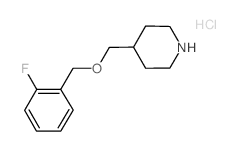 4-{[(2-Fluorobenzyl)oxy]methyl}piperidinehydrochloride Structure