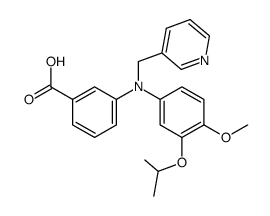 N-[4-methoxy-3-(prop-2-yloxy)phenyl]-N-(3-pyridylmethyl)-3-aminobenzoic acid Structure