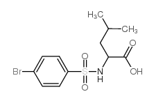 2-([(4-BROMOPHENYL)SULFONYL]AMINO)-4-METHYLPENTANOIC ACID structure