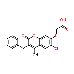 [(3-Benzyl-6-chloro-4-methyl-2-oxo-2H-chromen-7-yl)oxy]acetic acid结构式