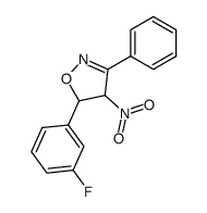 3-Phenyl-5-(m-fluorophenyl)-4-nitroisoxazoline Structure