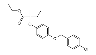 ethyl 2-[4-[(4-chlorophenyl)methoxy]phenoxy]-2-methyl-butanoate structure