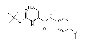 (S)-tert-butyl 3-hydroxy-1-oxo-1-(4-methoxyphenylamino)propan-2-ylcarbamate Structure