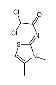 2,2-dichloro-N-(3,4-dimethyl-1,3-thiazol-2-ylidene)acetamide结构式