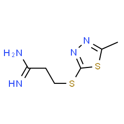 Propanimidamide,3-[(5-methyl-1,3,4-thiadiazol-2-yl)thio]-(9CI) structure