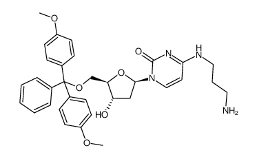 N4-(3-aminopropyl)-5'-O-(4,4'-dimethoxytrityl)-2'-deoxycytidine Structure