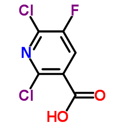 2,6-Dichloro-5-fluoronicotinic acid Structure