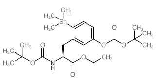 (S)-ETHYL 2-((TERT-BUTOXYCARBONYL)AMINO)-3-(5-((TERT-BUTOXYCARBONYL)OXY)-2-(TRIMETHYLSTANNYL)PHENYL)PROPANOATE结构式