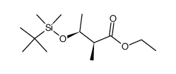 (S-(R*,S*))-3-(((1,1-dimethylethyl)dimethylsilyl)oxy)-2-methylbutanoic acid ethyl ester结构式