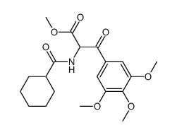 methyl 2-(cyclohexanecarboxamido)-3-oxo-3-(3,4,5-trimethoxyphenyl)propanoate结构式