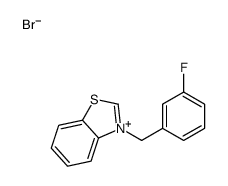 3-[(3-fluorophenyl)methyl]-1,3-benzothiazol-3-ium,bromide结构式