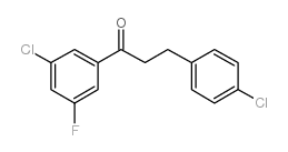 3'-CHLORO-3-(4-CHLOROPHENYL)-5'-FLUOROPROPIOPHENONE结构式