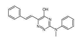 3-(N-methylanilino)-6-(2-phenylethenyl)-2H-1,2,4-triazin-5-one Structure