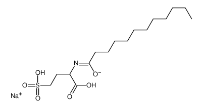 sodium hydrogen 2-[(1-oxododecyl)amino]-4-sulphonatobutyrate结构式