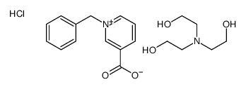 1-benzyl-3-carboxypyridinium chloride, compound with 2,2',2''-nitrilotriethanol (1:1)结构式