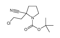 2-(2-氯乙基)-2-氰基吡咯烷-1-羧酸叔丁酯结构式