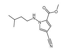 4-cyano-1-(3-methyl-butylamino)-1H-pyrrole-2-carboxylic acid methyl ester结构式