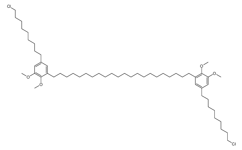 1,22-Bis<5-(9-chlornonyl)-2,3-dimethoxyphenyl>docosan结构式