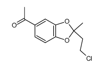 2-Methyl-2-(2-chloraethyl)-5-acetyl-1,3-benzdioxin Structure