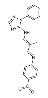 3-methyl-1-(4-nitro-phenyl)-5-(1-phenyl-1H-tetrazol-5-yl)-formazan结构式