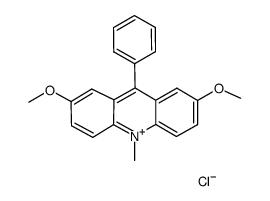 2,7-dimethoxy-10-methyl-9-phenylacridinium chloride Structure