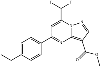 methyl 7-(difluoromethyl)-5-(4-ethylphenyl)pyrazolo[1,5-a]pyrimidine-3-carboxylate Structure