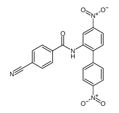 4-Cyano-N-(4,4'-dinitro(1,1'-biphenyl)-2-yl)benzamide结构式