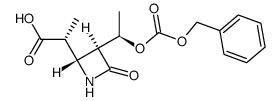 (3S,4S)-3-((R)-1-benzyloxycarbonyloxyethyl)-4-((R)-1-carboxyethyl)-2-azetidinone结构式