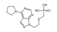 2-(4-pyrrolidin-1-ylpyrazolo[3,4-d]pyrimidin-1-yl)ethoxymethylpho sphonic acid Structure