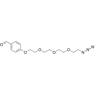 Benzaldehyde-PEG4-azide structure