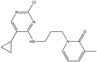 2(1H)-Pyridinone, 1-[3-[(2-chloro-5-cyclopropyl-4-pyrimidinyl)amino]propyl]-3-methyl- Structure