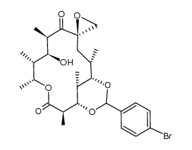 (1S,2R,2'R,5R,6R,7S,8R,12S,13S,17R)-15-(4-bromophenyl)-7-hydroxy-2,5,6,8,12,17-hexamethyl-4,14,16-trioxaspiro[bicyclo[11.3.1]heptadecane-10,2'-oxirane]-3,9-dione结构式