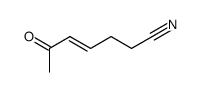 4-Heptenenitrile, 6-oxo-, (4E)- (9CI) Structure