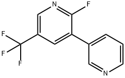 2-Fluoro-3-(pyridin-3-yl)-5-(trifluoromethyl)pyridine Structure
