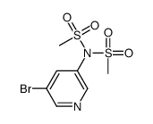 N-(5-溴吡啶-3-基)-n-(甲基磺酰基)甲烷磺酰胺结构式