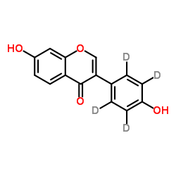 7-Hydroxy-3-[4-hydroxy(2H4)phenyl]-4H-chromen-4-one结构式