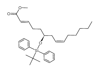 (S,2E,8Z)-methyl 6-((tert-butyldiphenylsilyl)oxy)tetradeca-2,8-dienoate Structure