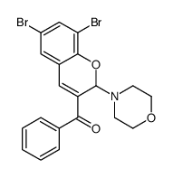 (6,8-dibromo-2-morpholin-4-yl-2H-chromen-3-yl)-phenylmethanone Structure