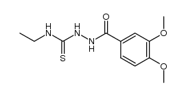 2-(3,4-dimethoxybenzoyl)-N-ethylhydrazinecarbothioamide结构式