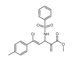 (Z)-methyl 5-chloro-2-methylene-3-(phenylsulfonamido)-5-(4-tolyl)pent-4-enoate Structure