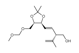 (S,E)-4-((4S,5R)-5-((methoxymethoxy)methyl)-2,2-dimethyl-1,3-dioxolan-4-yl)-2-(prop-1-en-2-yl)but-3-en-1-ol Structure