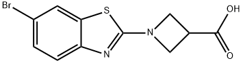 1-(6-bromo-1,3-benzothiazol-2-yl)azetidine-3-carboxylic acid结构式